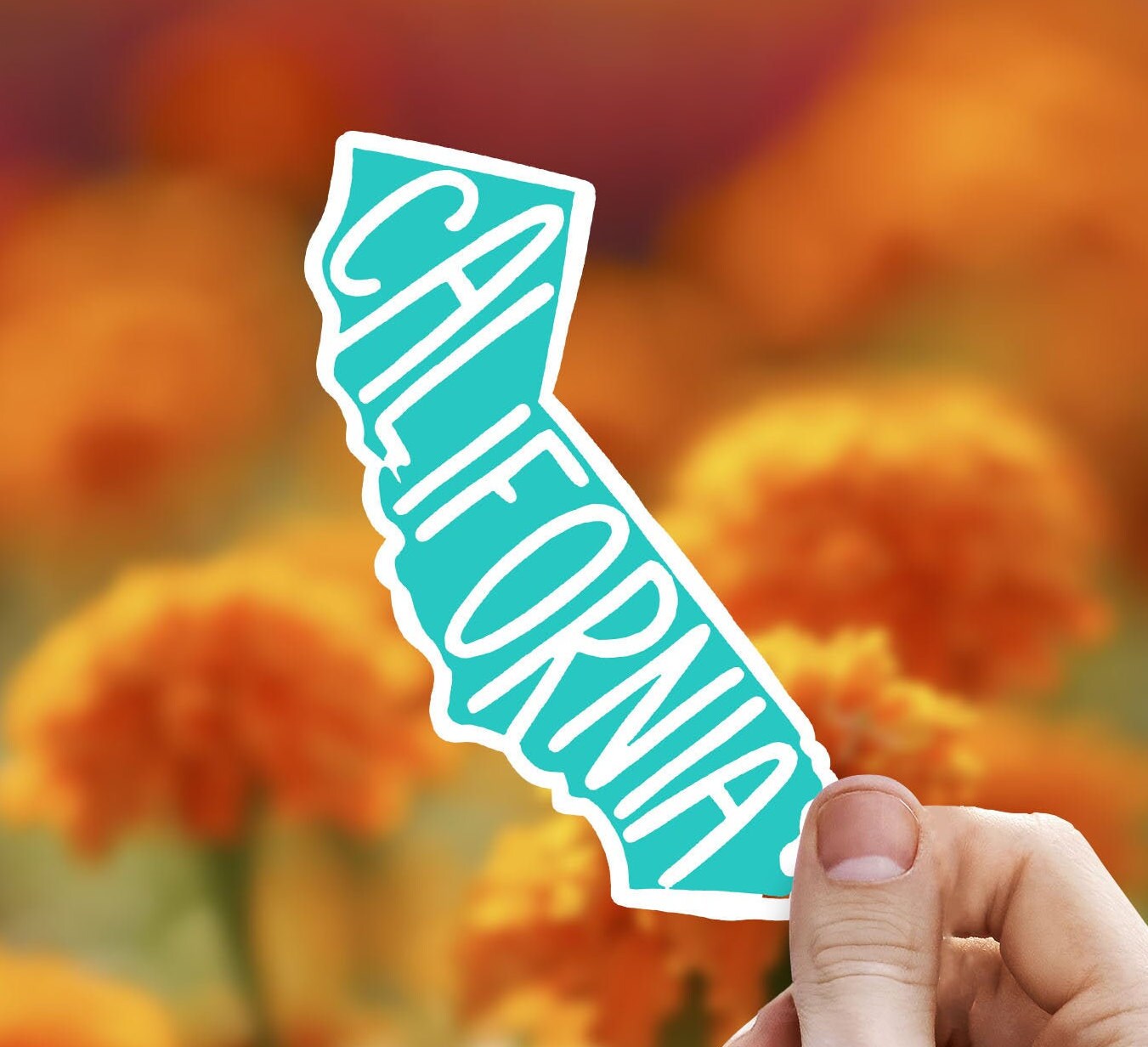 Minimal California State Vinyl Sticker, Custom Stickers, California ...