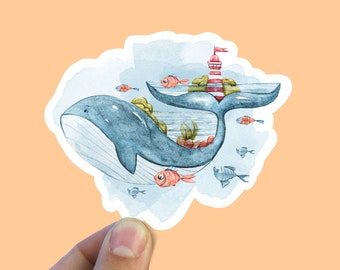 On a whale tale vinyl sticker, whale sticker, best friend gift, laptop sticker, , sarcastic gift