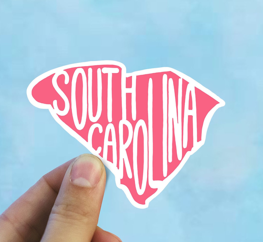 Sc Native Sticker Minimal South Carolina State Vinyl Sticker, Custom Stickers, South ...
