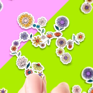 Sagittarius sketch florals zodiac sticker, Sagittarius  zodiac sticker, astrology sticker, zodiac sticker, star signs, , laptop decal