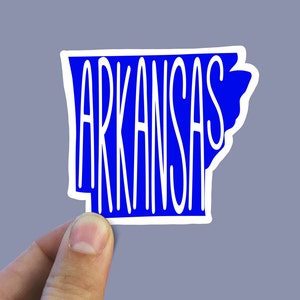 Minimal Arkansas state vinyl sticker, custom stickers, Arkansas, travel sticker, trendy stickers, Laptop decal,