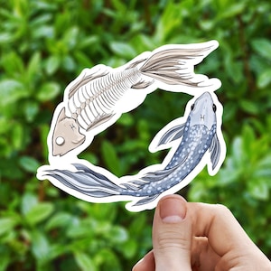 Celestial Pisces sticker, Pisces zodiac sticker, astrology sticker, zodiac sticker, star signs, , laptop decal