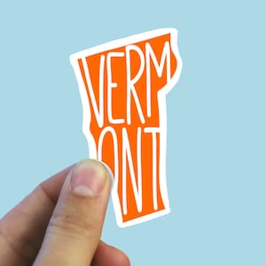 Minimal Vermont state vinyl sticker, custom stickers, Vermont, travel sticker, trendy stickers, Laptop decal,