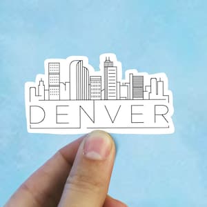 Denver skyline vinyl sticker, Colorado,Best friend gift, birthday gift, , laptop sticker
