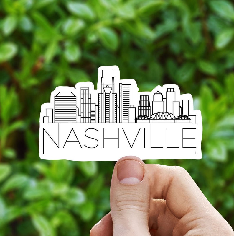 Nashville Skyline Vinyl Sticker Tennesseebest Friend Gift Etsy