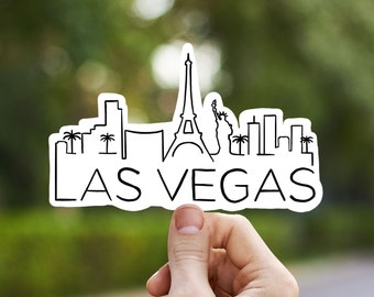 Las Vegas skyline vinyl sticker, Nevada,Best friend gift, birthday gift, , laptop sticker
