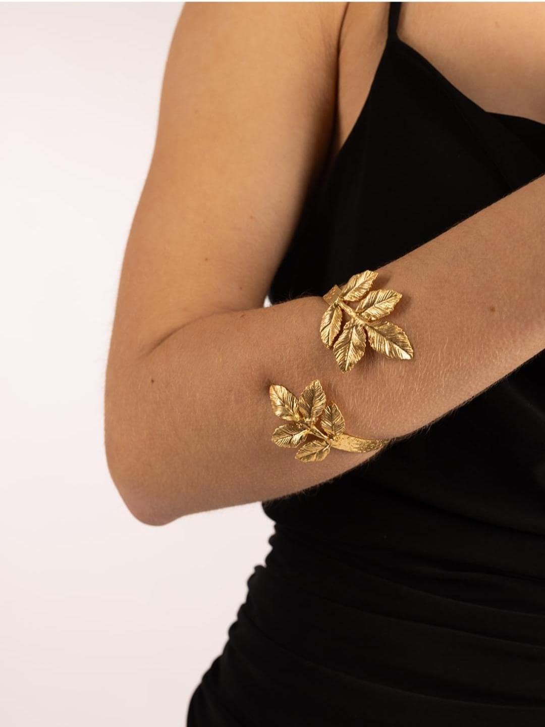 Gold Leaf Arm Cuff Bracelet: Boho Bridal Greek Goddess Style - Etsy