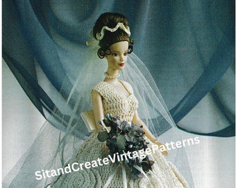 Vintage Crochet Doll Summer Bride