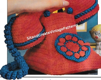 Vintage Crochet Toy Telephone