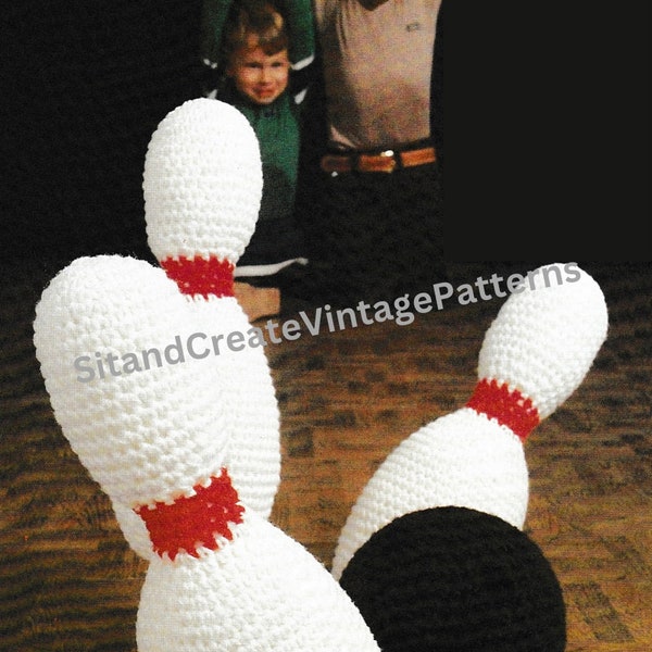 Vintage Crochet Bowling Game