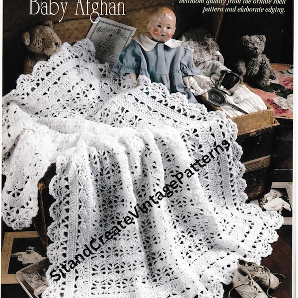 Vintage Crochet Lace Baby Afghan