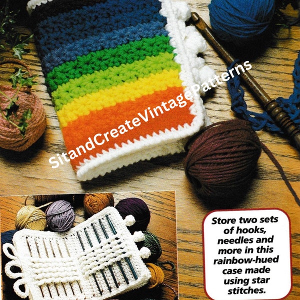 Crochet Colorful Carryall Hook Case