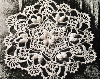 No.488 かぎ針編みパターン PDF ヴィンテージ - 雪の結晶モチーフの