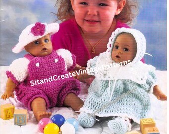 Vintage Crochet Baby Doll Outfits