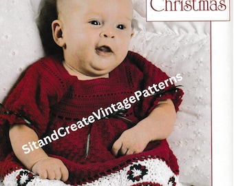 Vintage Crochet Baby’s First Christmas Dress