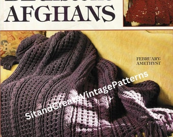 Vintage Crochet  Birthstone Afghans