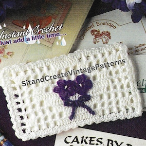 Tarjetero de crochet vintage