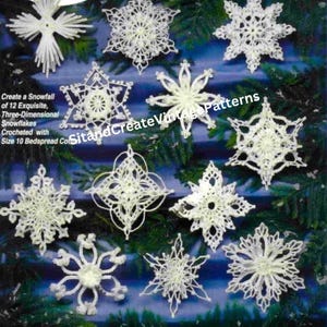 Vintage Crochet Dimensional Snowflakes