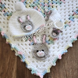 Baby Bunny Crochet baby Layette Set