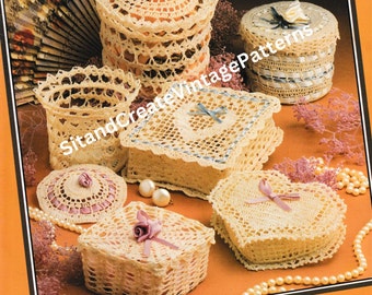 Vintage Crochet Lacy Boutique Boxes