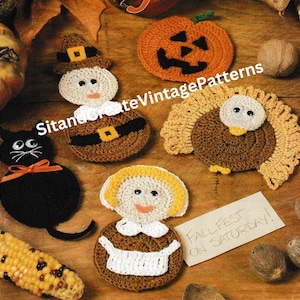 Vintage Crochet Fall appliqué