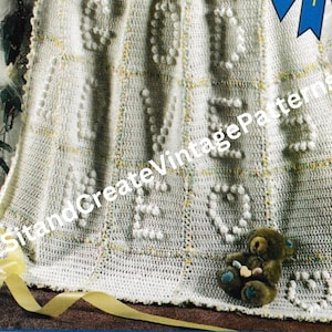 Vintage Crochet God Loves Me Baby Afghan