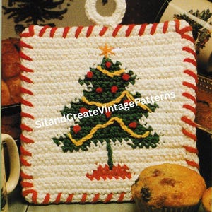 Vintage Crochet Yuletide Pot Holder