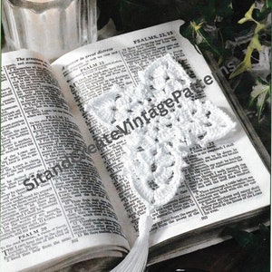 Vintage Crochet Cross Bookmark