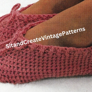 Vintage Crochet Slipper Booties