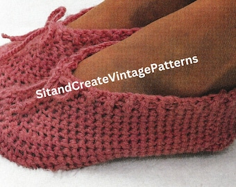 Vintage Crochet Slipper Booties