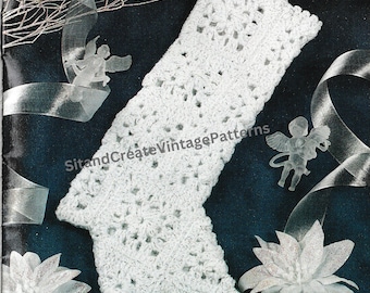 Meia de Natal Vintage Crochet Grandma Square