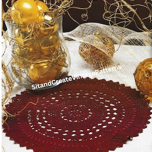 Vintage Crochet Christmas Shell Doily