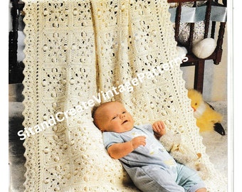 Vintage Crochet Heirloom Baby Afghan