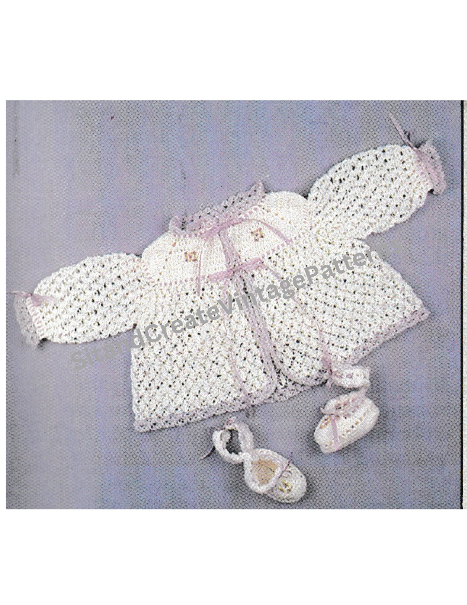 Vintage Crochet Love Knot Baby Outfit Etsy