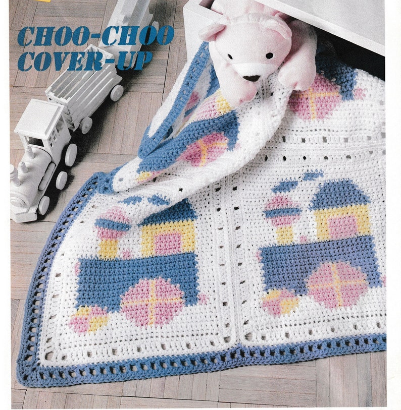 Vintage Baby Cho-cho Train Granny Square Afghan - Etsy