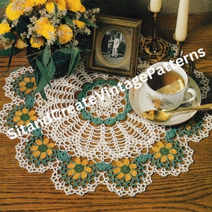 Vintage Crochet Daisy Doily