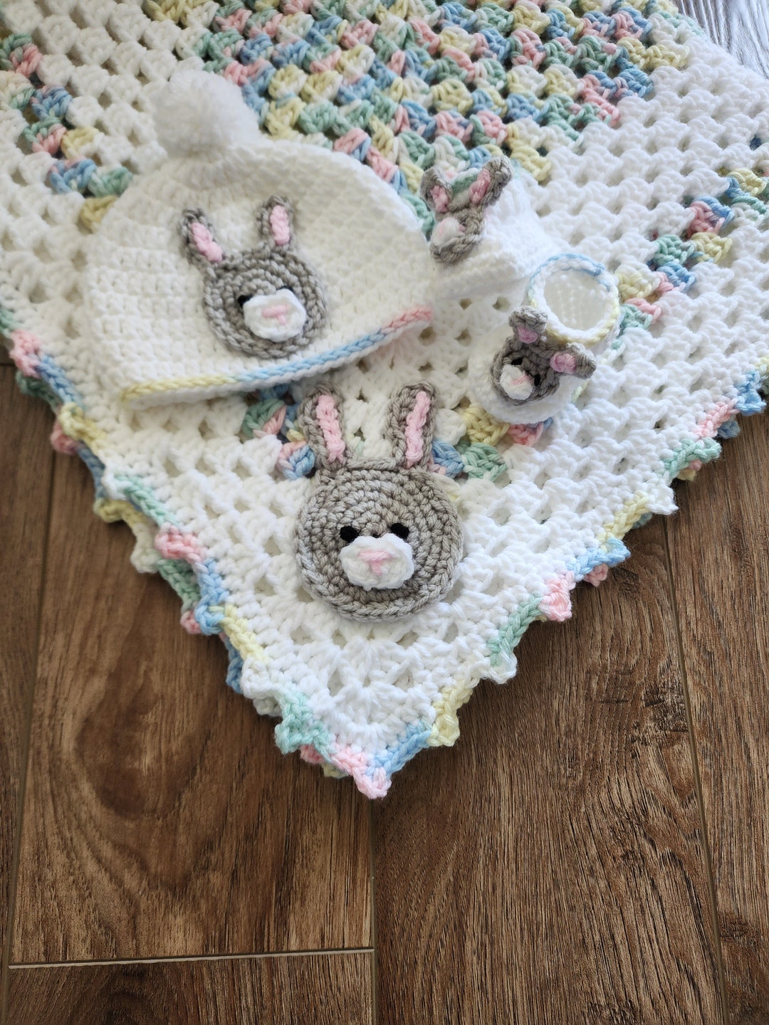 Baby Bunny Crochet Baby Layette Set Etsy