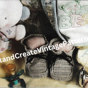 Vintage Crochet Baby Boy Loafers