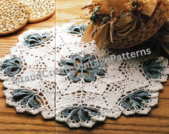 Vintage Crochet Flower Petal Doily