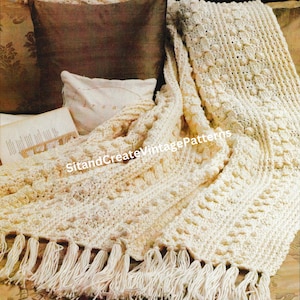 Vintage Crochet Fisherman Afghan