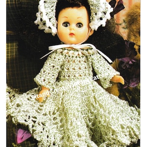 Vintage Crochet Emerald Star Doll Dress