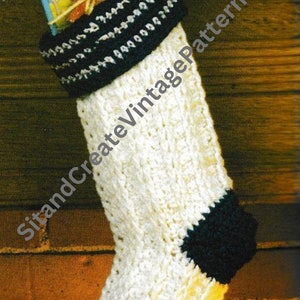 Vintage Crochet Christmas Stocking
