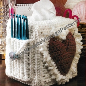Vintage Crochet Tissue Box Caddy