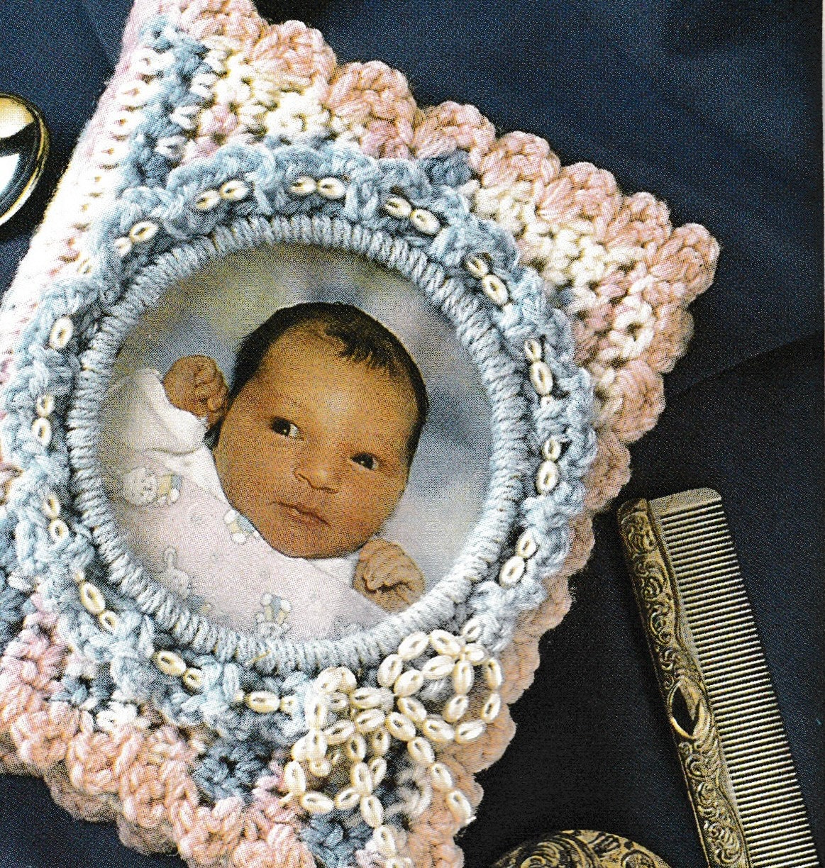 Vintage Crochet Baby Photo Album Cover