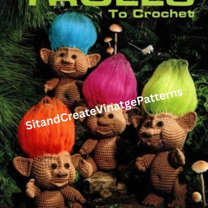 Vintage Crochet Troll Dolls