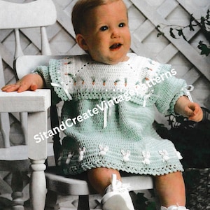 Crochet Bunny Dress Pattern Easter Crochet Sundress Pattern Girls Crochet Dress Pattern Spring Dress Crochet Pattern 12 Mos Size 10 Etsy