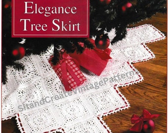 Vintage Crochet Traditional Elegance Christmas Tree Skirt