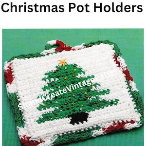 Vintage Crochet  Christmas Pot Holders