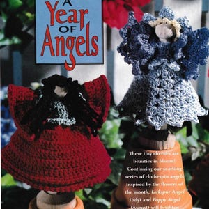 Vintage Crochet Clothespin Angels Part 3