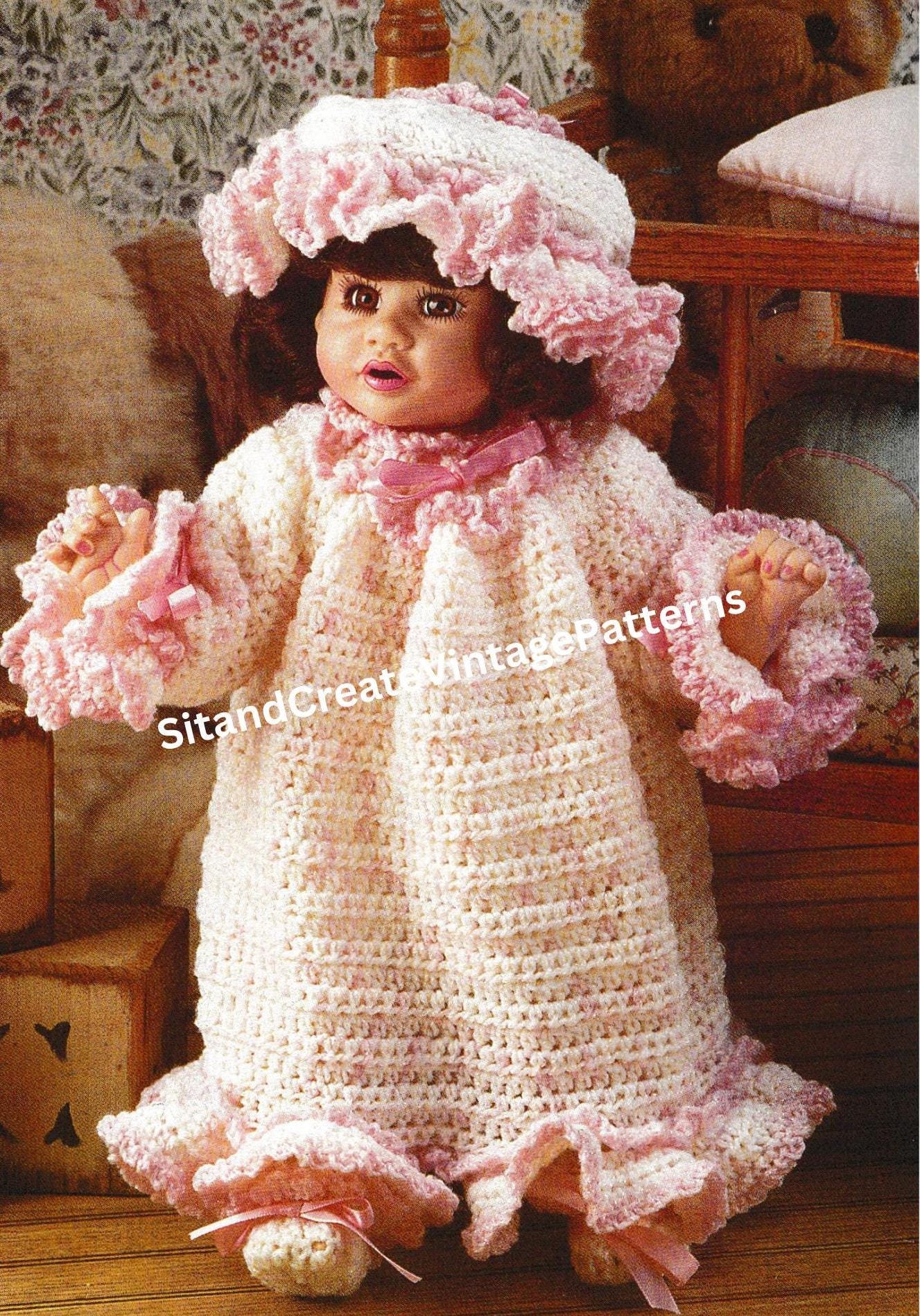 ヴィンテージクロシェのカティナのベッドタイムセット - Etsy 日本